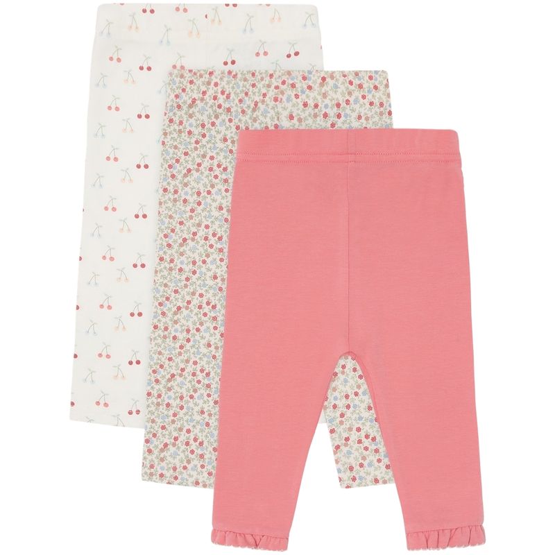 Hust and Claire Hcliva 3-pack leggings til baby, Ivory
