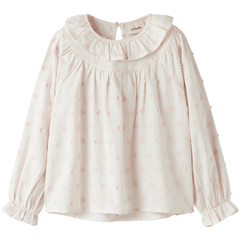 Lil' Atelier Nmfnethe bluse til småbarn, Pastel Parchment