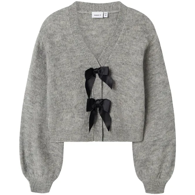 Hovedbilde Name It Nkfrina strikket cardigan til barn, Grey ...