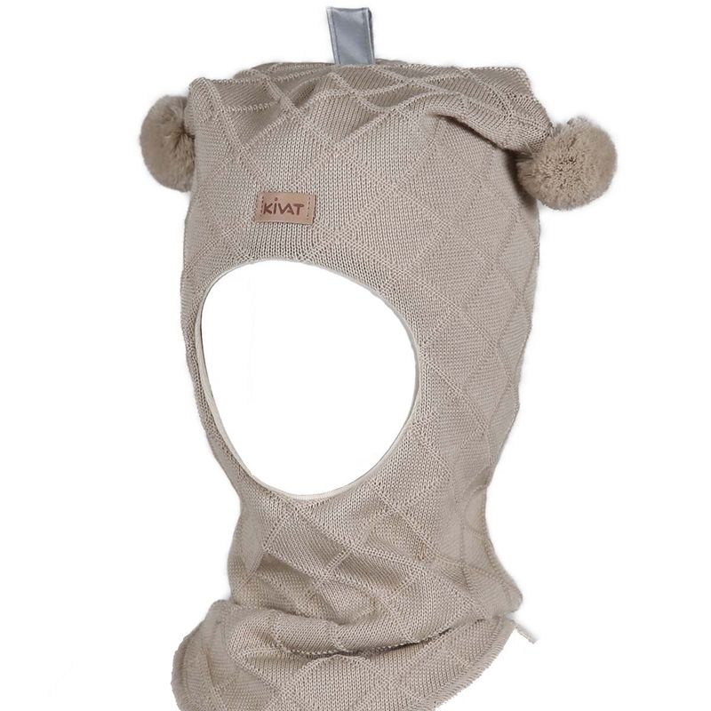 Kivat Cable balaclava til barn og baby, Latte