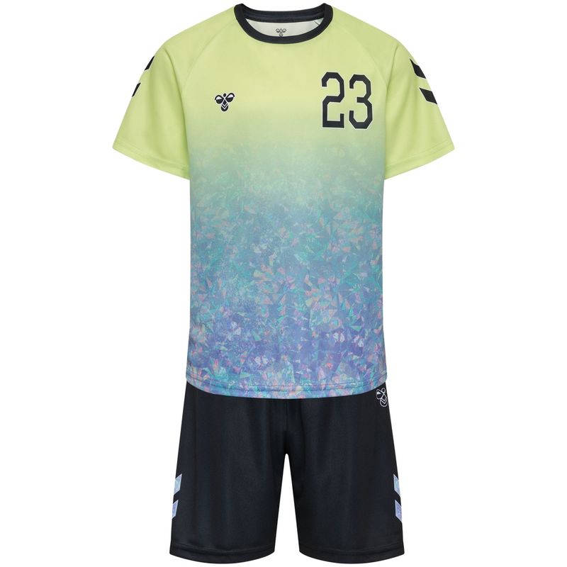 Hummel Shimmer shorts-sett til barn, Shadow Lime/Black