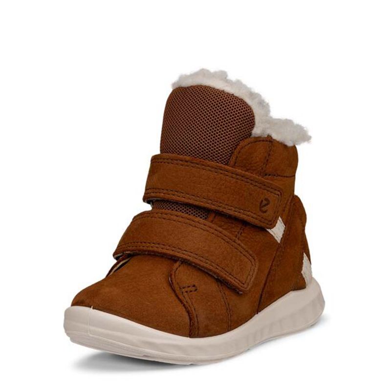 Ecco SP.1 Lite Warm vintersko til baby, Camel