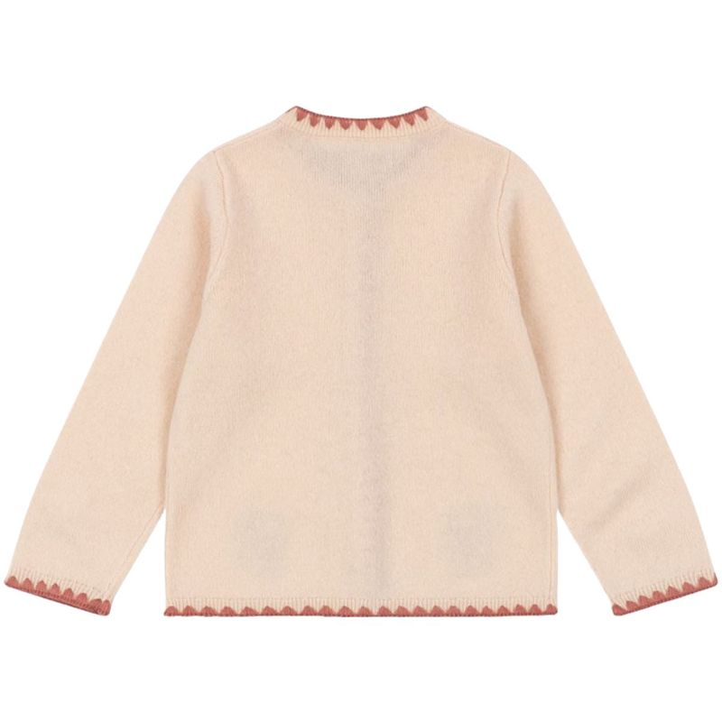 Konges Sløjd Collette cardigan i ull til barn, Rosey