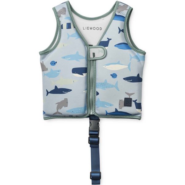 Hovedbilde Liewood Dove svømmevest til barn, Shark/Dove Blue