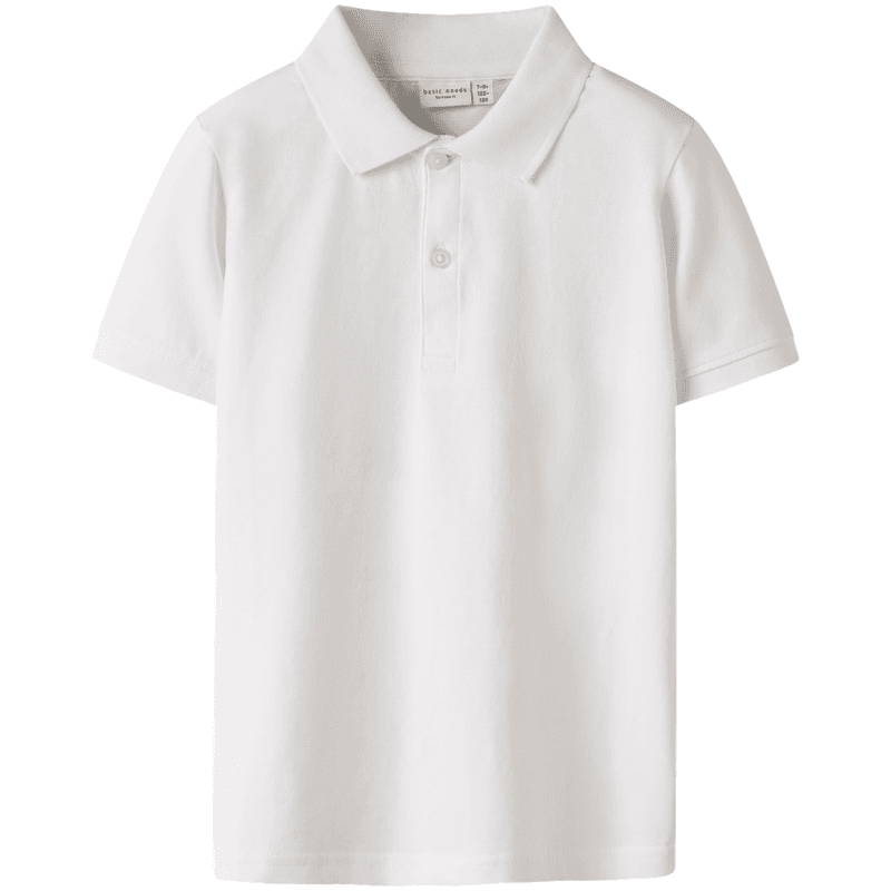 Name It Nkmvalukas kortermet poloskjorte, Bright White