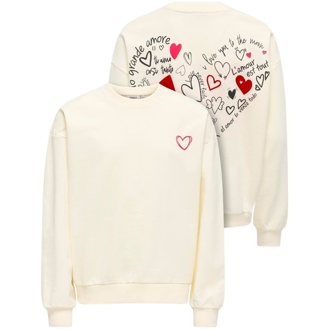 Hovedbilde Kids Only Kogvalentine sweatshirt til barn, Tofu