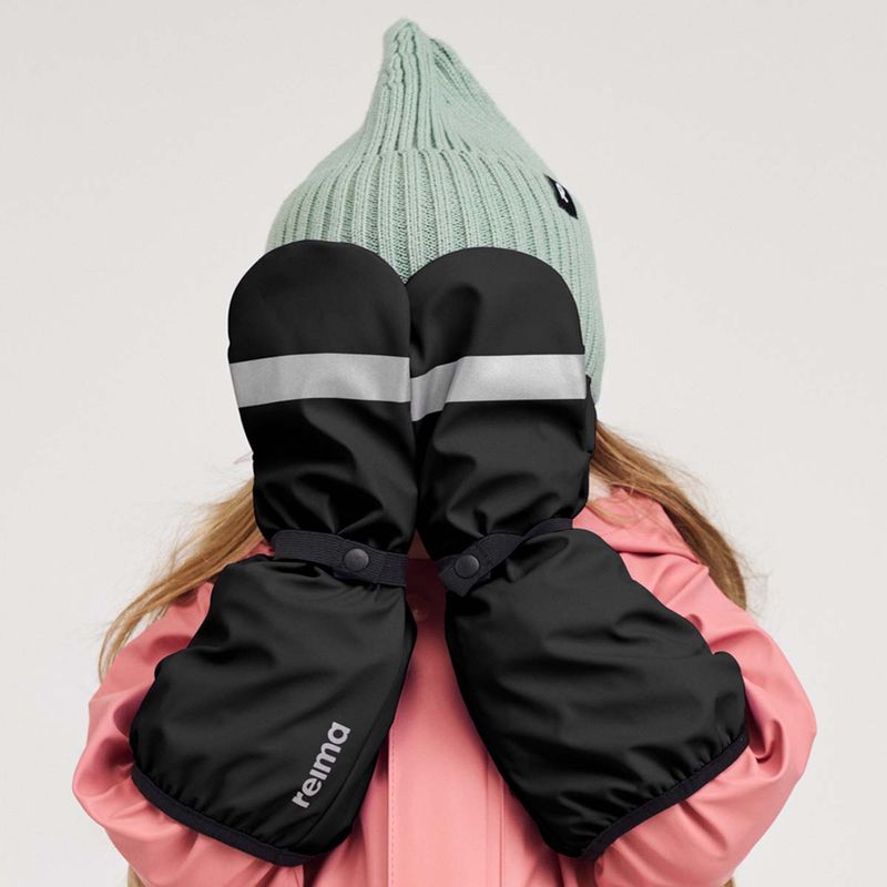Reima Puro regnvotter med fôr baby og barn, Black