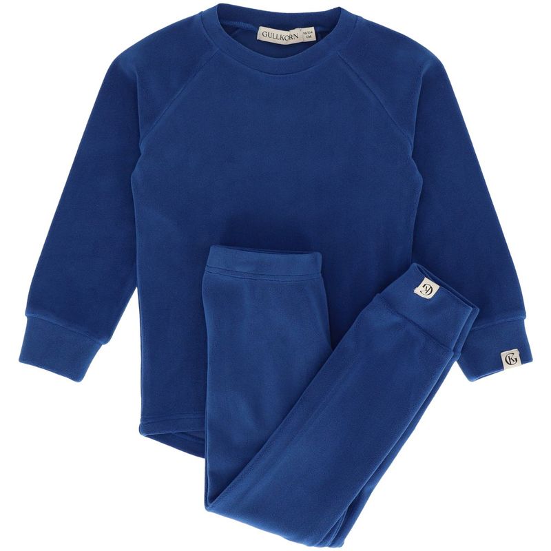 Gullkorn Jona fleece-sett til barn, Denim