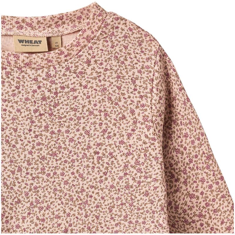 Wheat Sessa jersey kjole til barn, Dime Rose Small Flowers