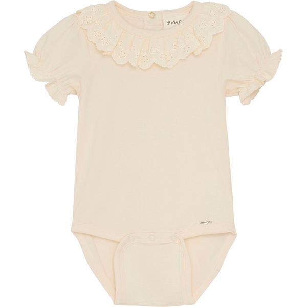 Bilde av Minymo kortermet body m/krage, White Swan