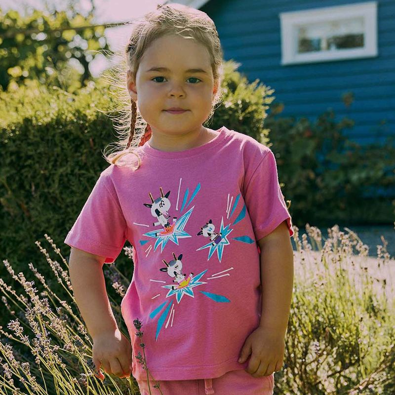 Gullkorn Bukkene t-skjorte til barn, Rosa (P)