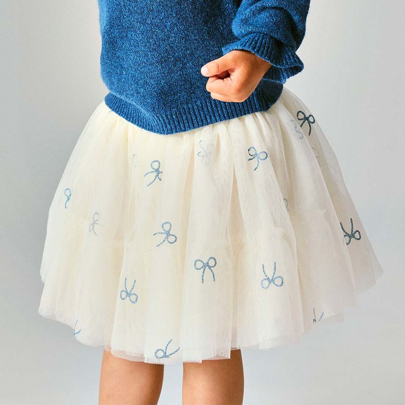 Name It Nmfkira tyllskjørt til småbarn, Antique White