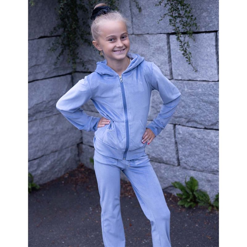 Vilje & Ve Hermine velour bukse til barn, Light blue