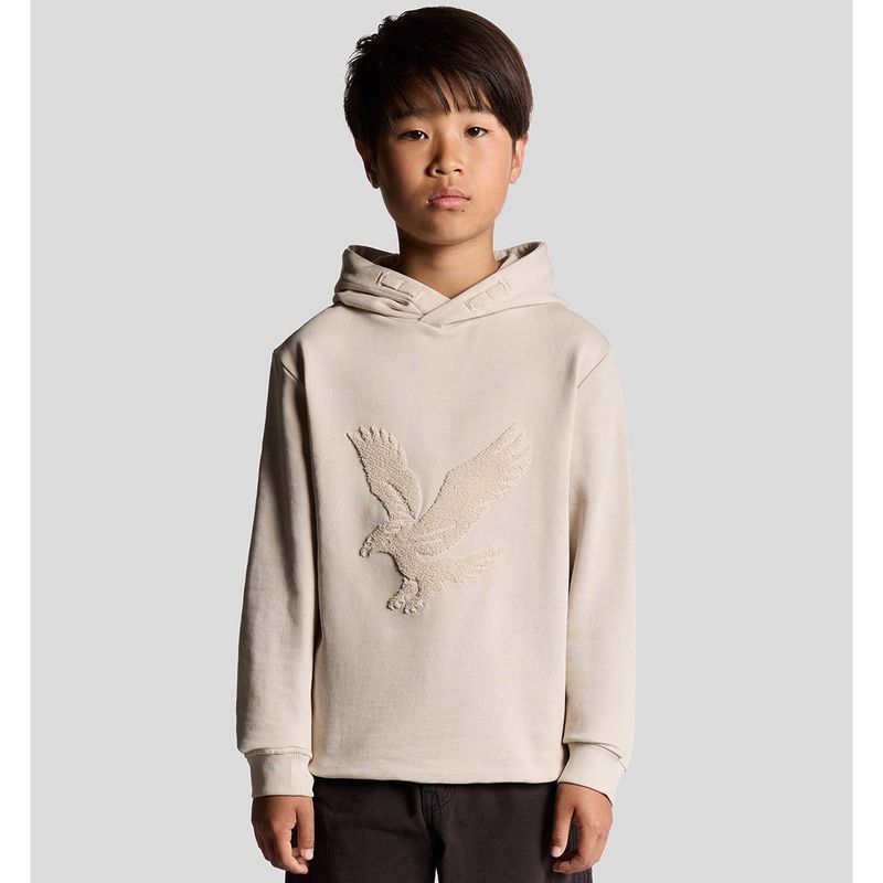Lyle & Scott Towelling Eagle hettegenser, Putty