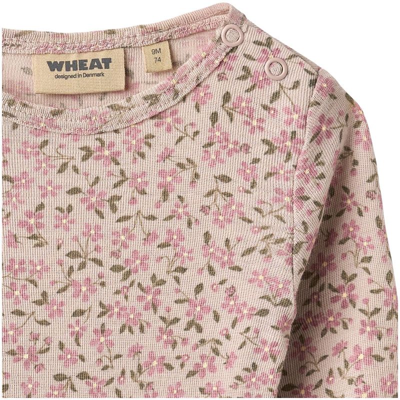 Wheat Lucca body i ull, Pale Lilac Flowers
