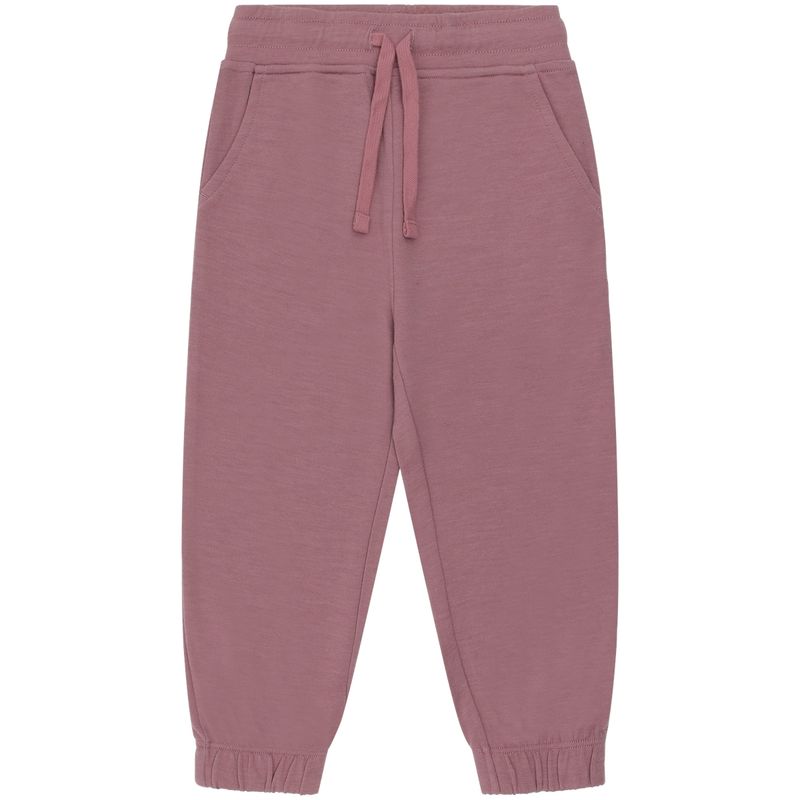 Hust and Claire Galon ull/bambus joggebukse, Pale Mauve