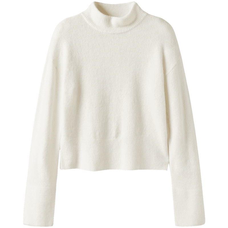 LMTD Nlfriaa høyhalset genser til barn, Antique White