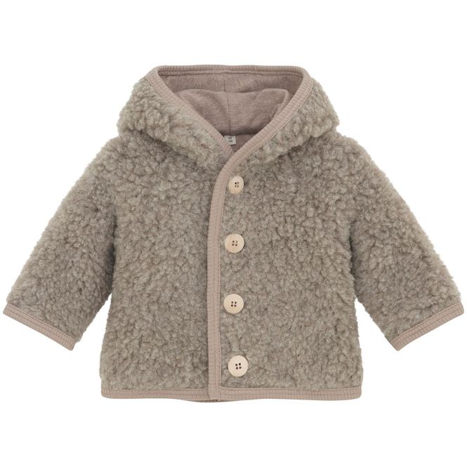 Hovedbilde HUTTEliHUT Pixie Teddy jakke i ull, Camel Melange