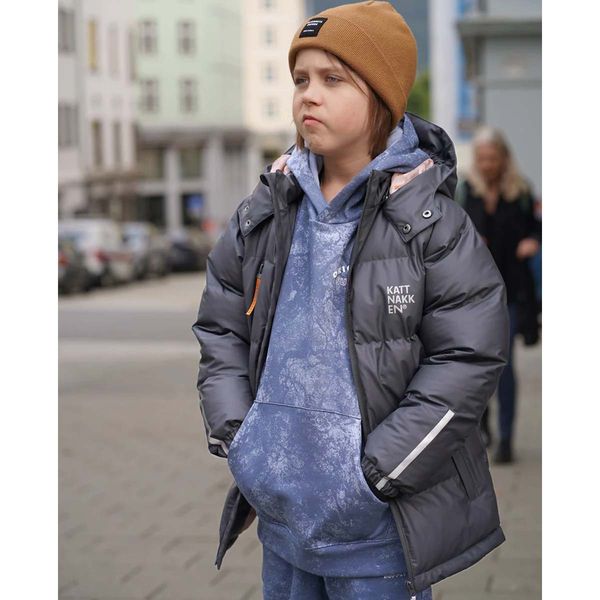 Hovedbilde Kattnakken Sludd bobleregnjakke til barn, ...