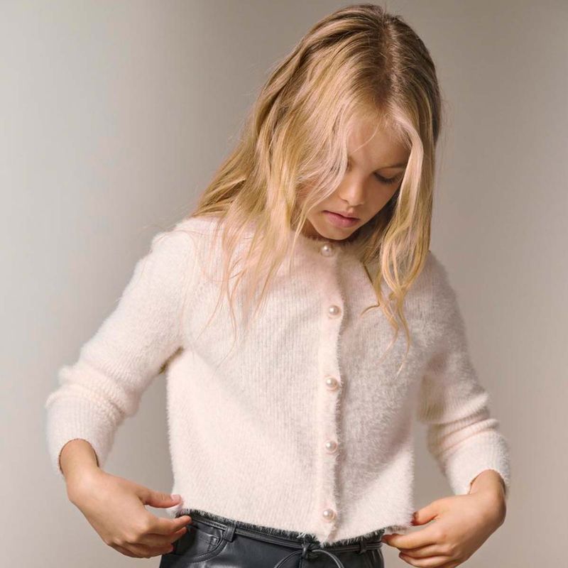 Kids Only Kogpiumo cardigan til barn, Cloud Dancer