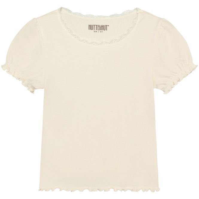 Hovedbilde HUTTEliHUT Rib t-skjorte til barn, Antique White