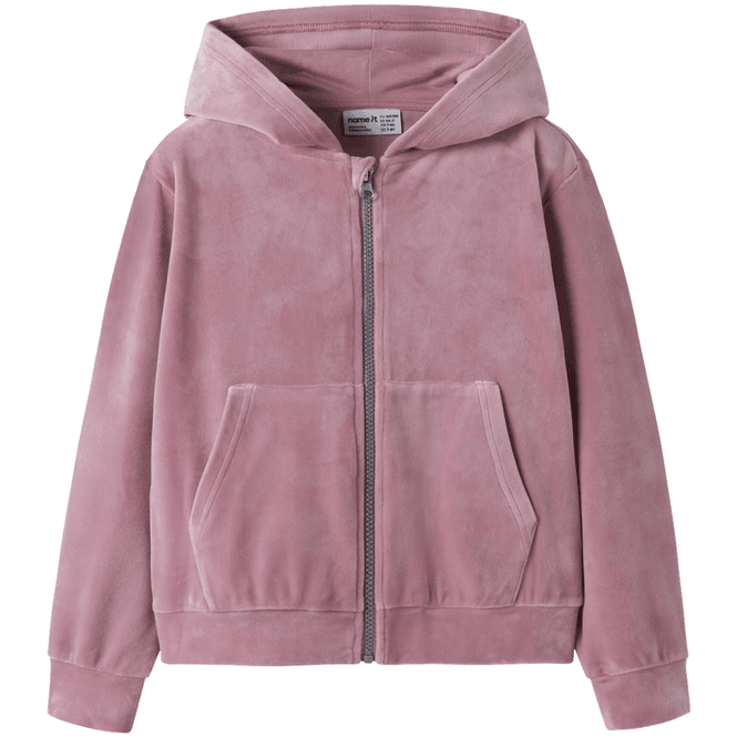 Hovedbilde Name It Nkflili velour zip-genser til barn, Lilas