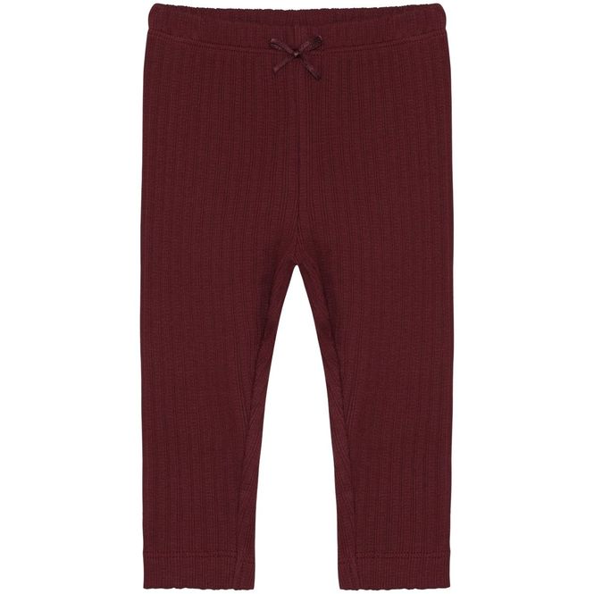 Hovedbilde EnFant Pointelle leggings til baby, Burgundy