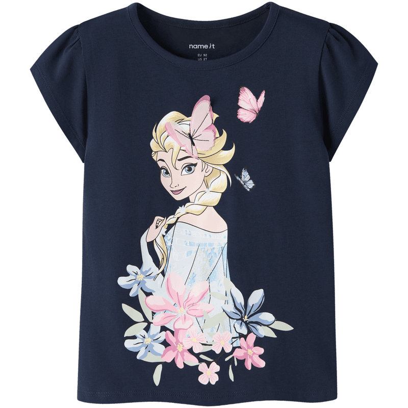 Name It Nmfmeri Frozen t-skjorte til småbarn, Navy Blazer