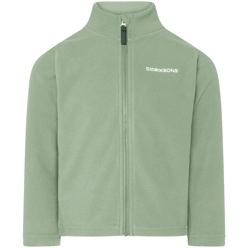 Didriksons Monte 10 zip fleecegenser til barn, Light Moss