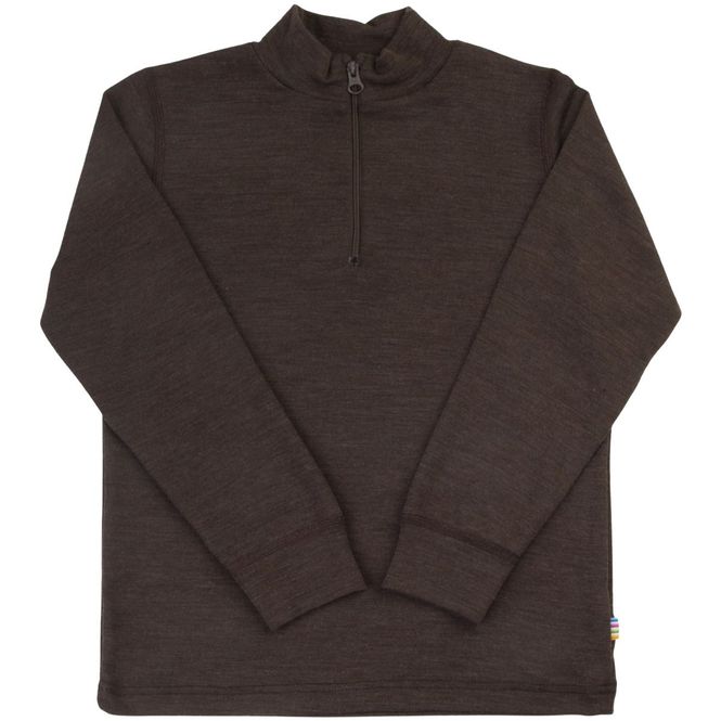 Hovedbilde Joha half-zip genser i ull/silke til barn, Drk. ...