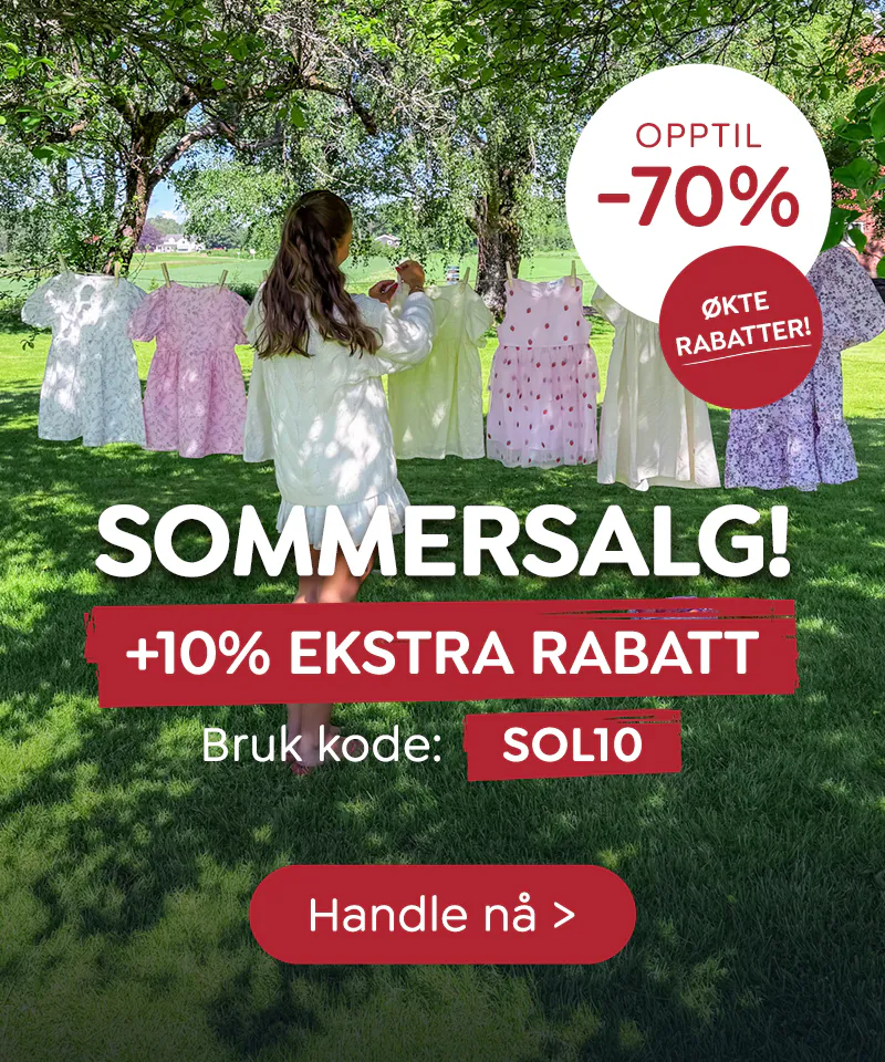 Gigantisk sommersalg hos DressMyKid – Økte rabatter nå opptil 70% rabatt +10% ekstra rabatt med koden SOL10 