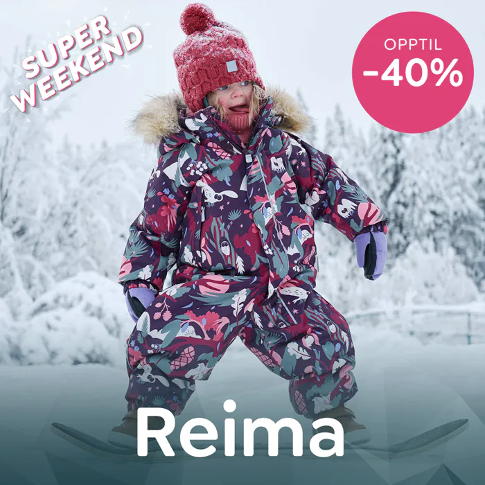 Tilbud på Reima - Nå får du opptil -40 på Reima vinterdresser, vinterjakker, vinterbukser, tilbehør og vintersko