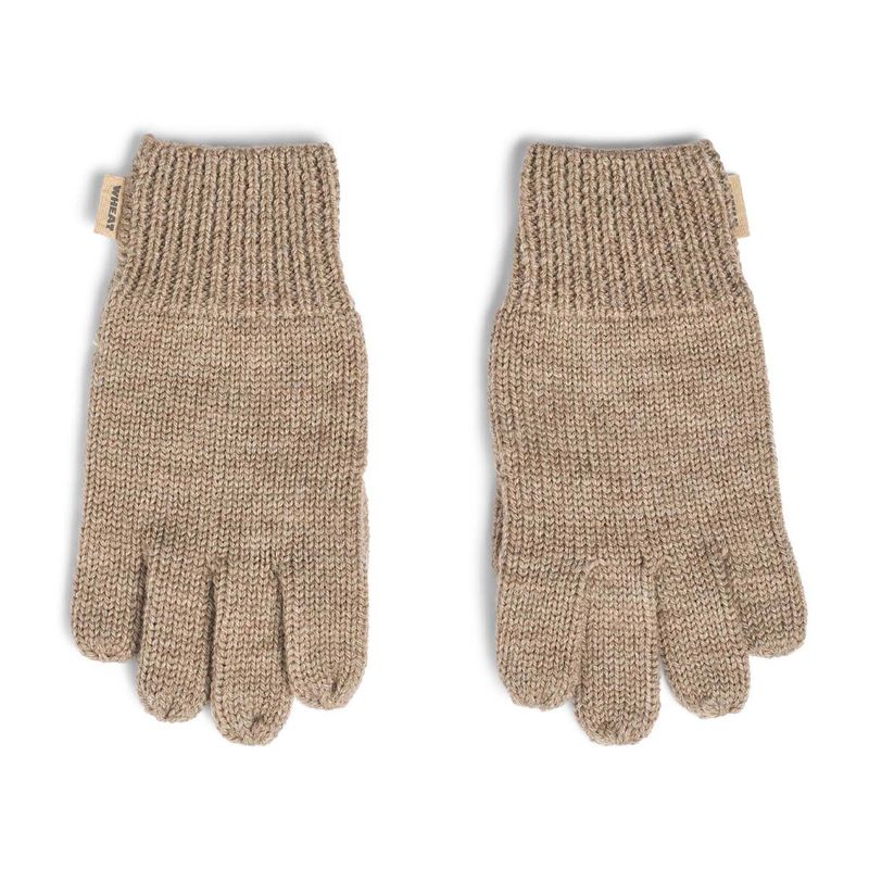 Wheat Bobbe ullvanter til barn, Grey Camel Melange