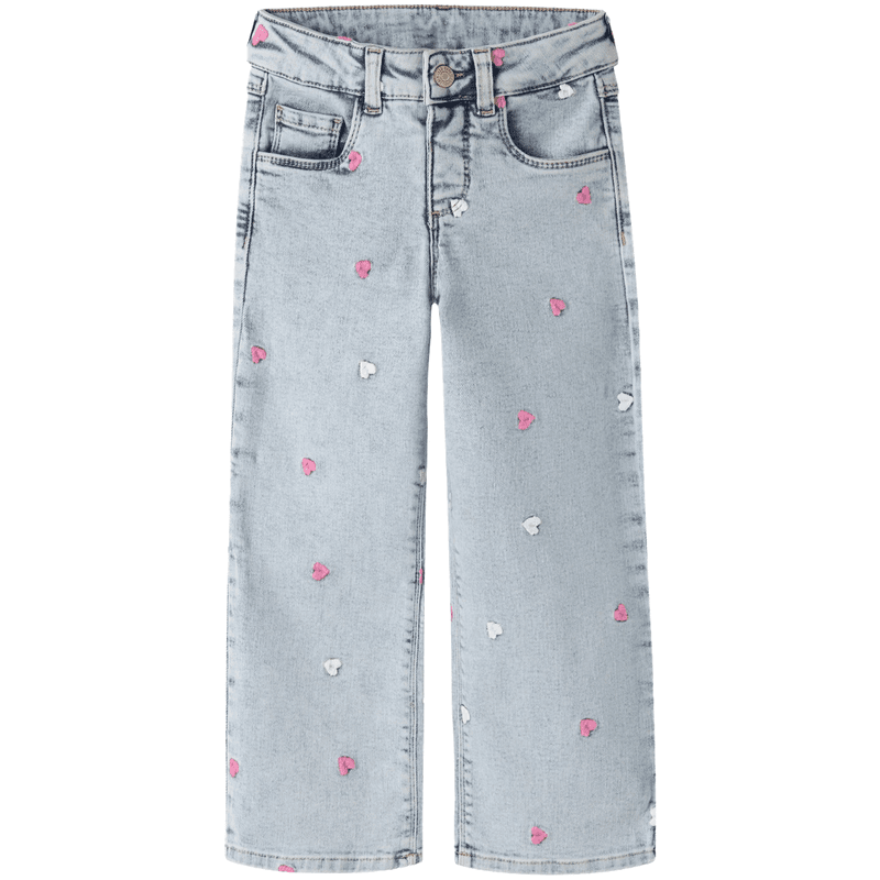 Name It Nmfrose Wide jeans til småbarn, Light Blue Bleached