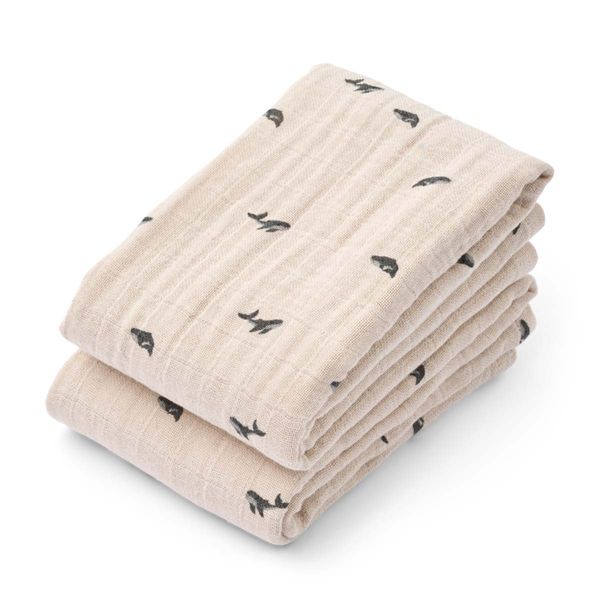 Hovedbilde Liewood Lewis 2-pack gaskluter, Mini whale/Sandy