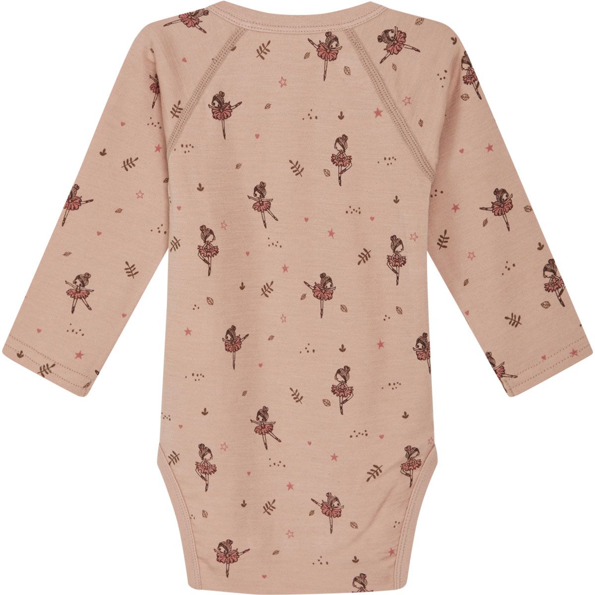 Hust & Claire ull/bambus omslagsbody ballerina, Rose Cloud