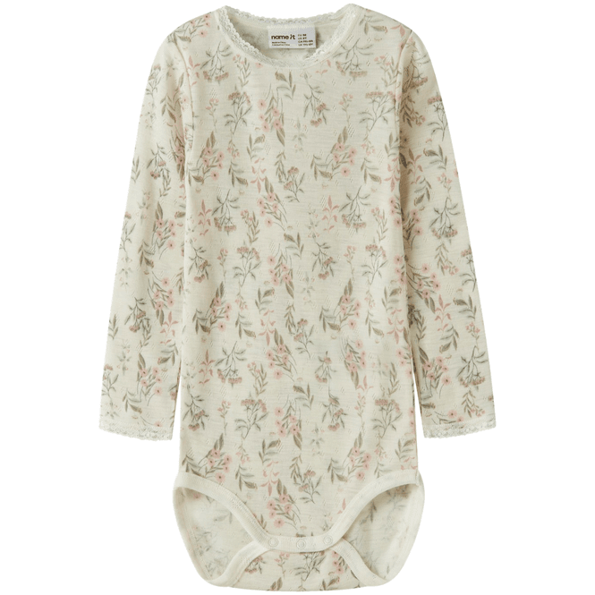 Hovedbilde Name It Nmfwang body i ull, Snow White/Leaf