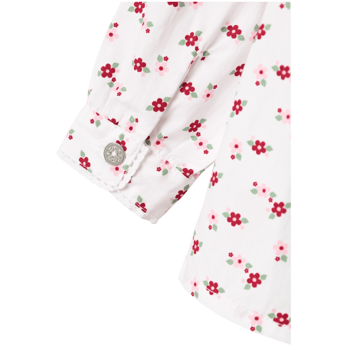Name It Nmfterina skjorte til bunad/festdrakt, White AOP