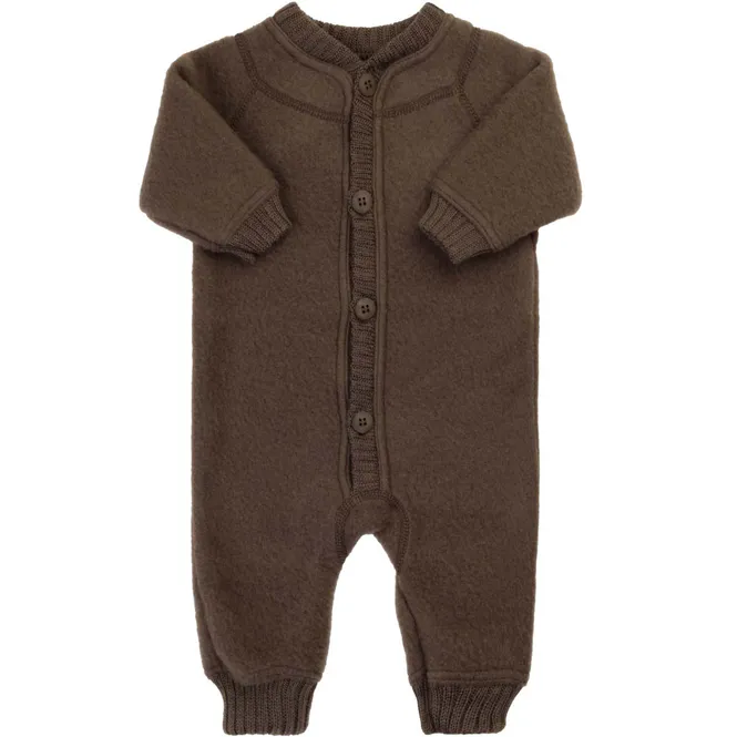 Hovedbilde Joha ullfleece heldress til baby med knapper, ...