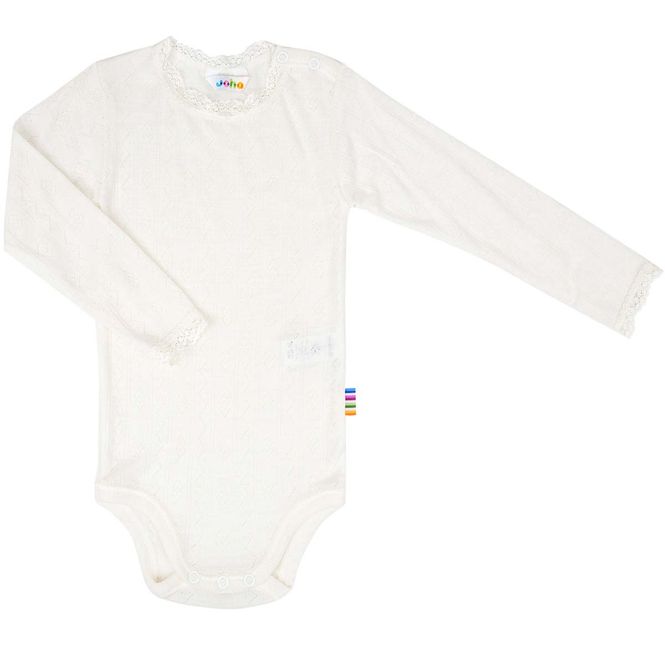 Hovedbilde Joha body i ull/silke med blonder, Off White