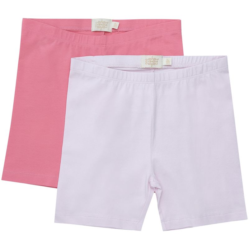 Creamie 2-pack sykkelshorts til barn, Rose Pink