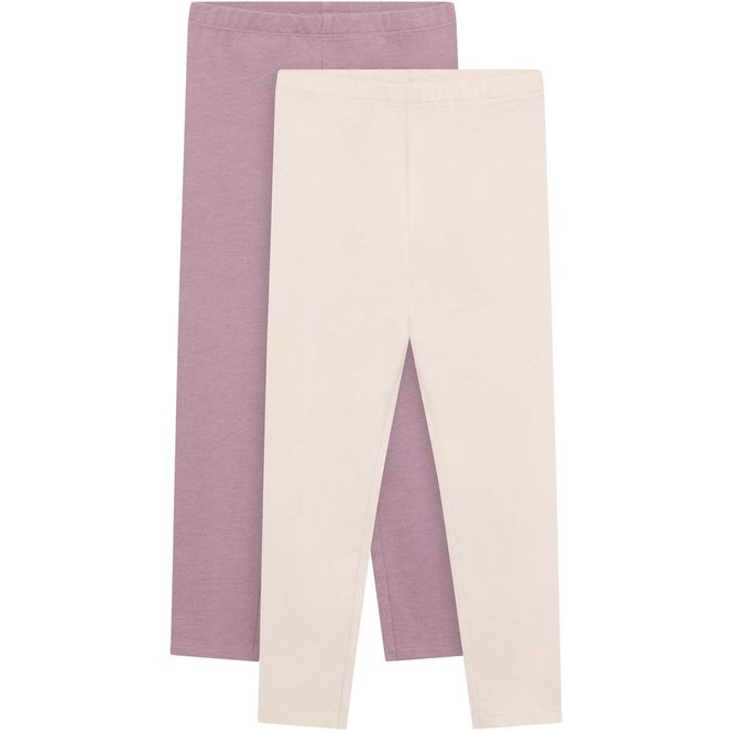 Hovedbilde Minymo 2-pack leggings til barn, Elderberry