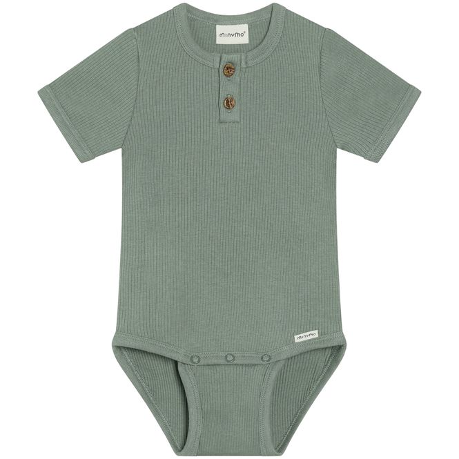 Hovedbilde Minymo ribb kortermet body, Lily Pad