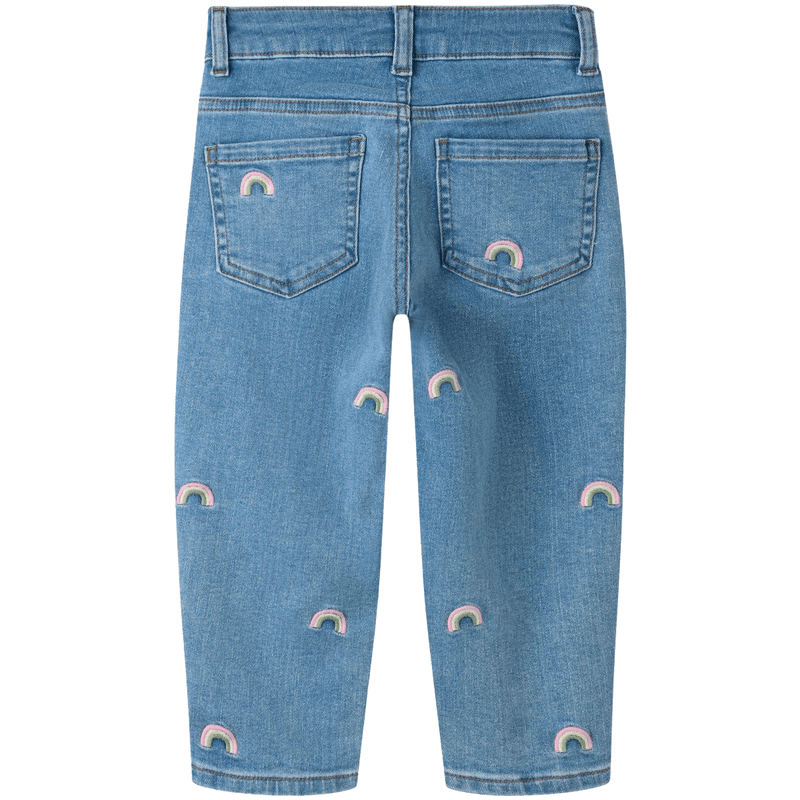 Name It Nmfbella Mom-jeans til småbarn, Medium Blue Denim