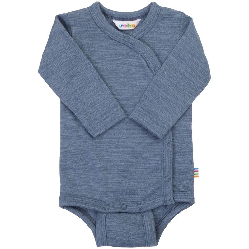 Joha omslagsbody i ull, Drk. blue