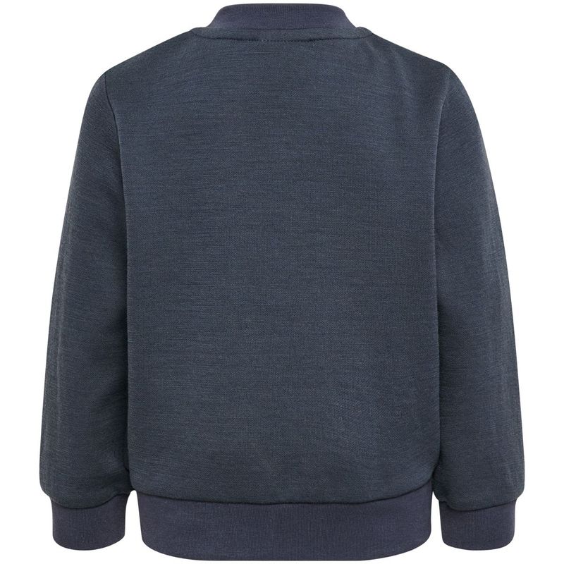 Hummel Hmlmini Bee zip-genser i ull/bomull, Ombre Blue