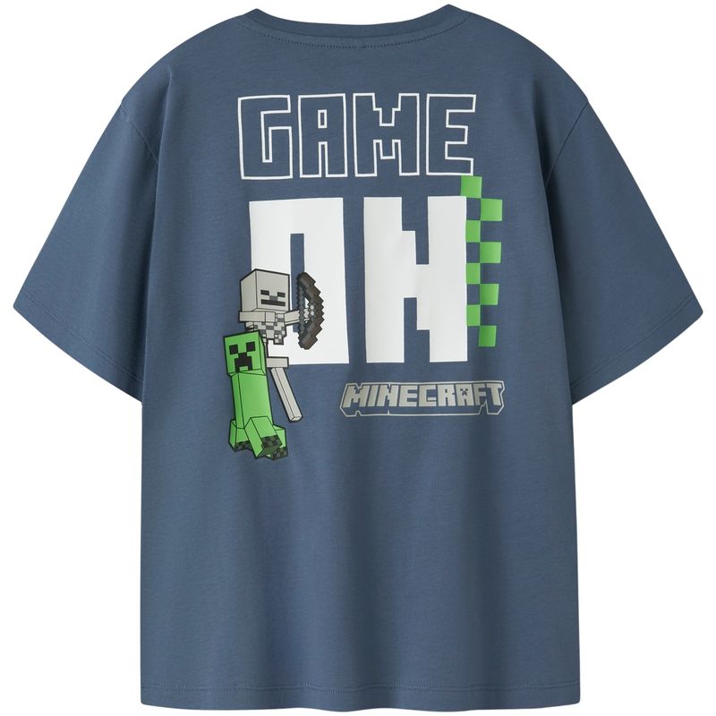 Name It Nkmjun Minecraft t-skjorte til barn, Vintage Indigo
