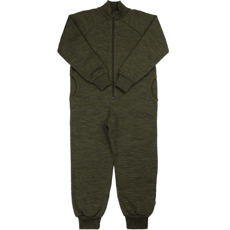 Joha ulldress i tykk merinoull til barn, Moss green