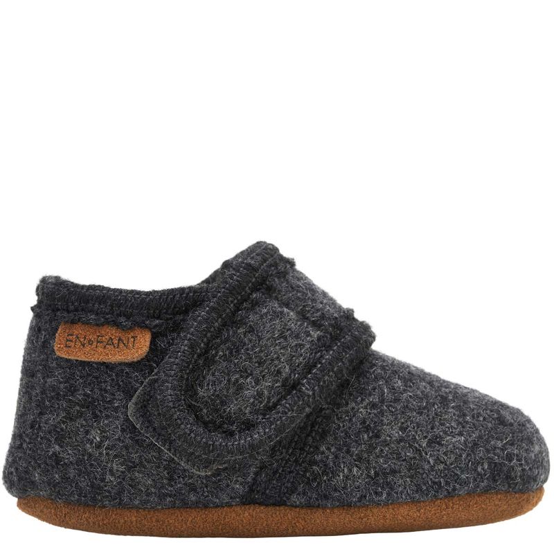 En Fant ulltøfler til barn og baby, Dark Grey Melange