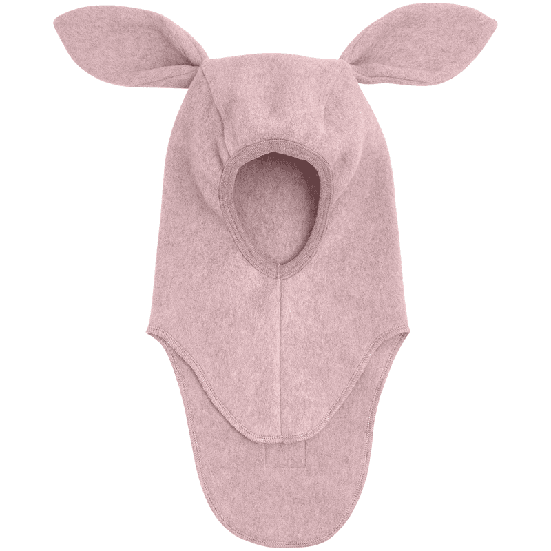 Huttelihut balaclava kanin bomullsfleece, Deauville Mauve